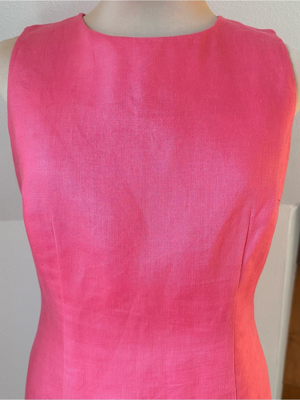 Talbots 100% Linen Dress Size 14 Elegant Sheath Summer Event Cocktail Party - Picture 3 of 9